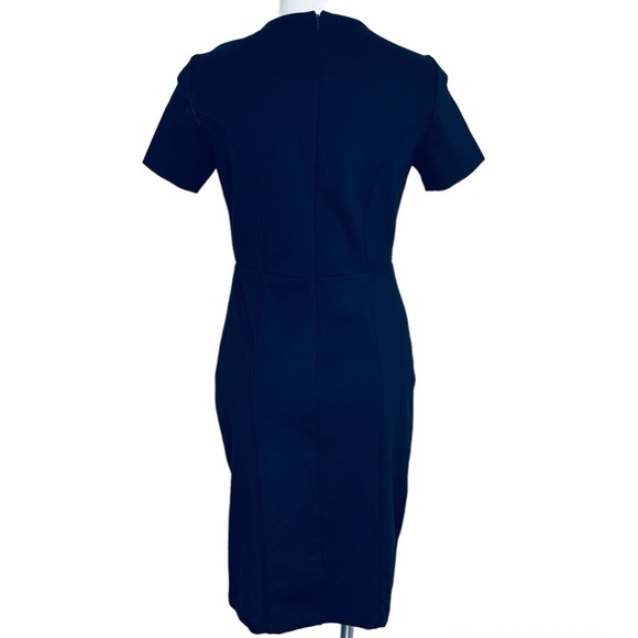 Brooks Brothers Navy Stretch Ponte Short Sleeve Sheath Dress - Picture 7 of 16